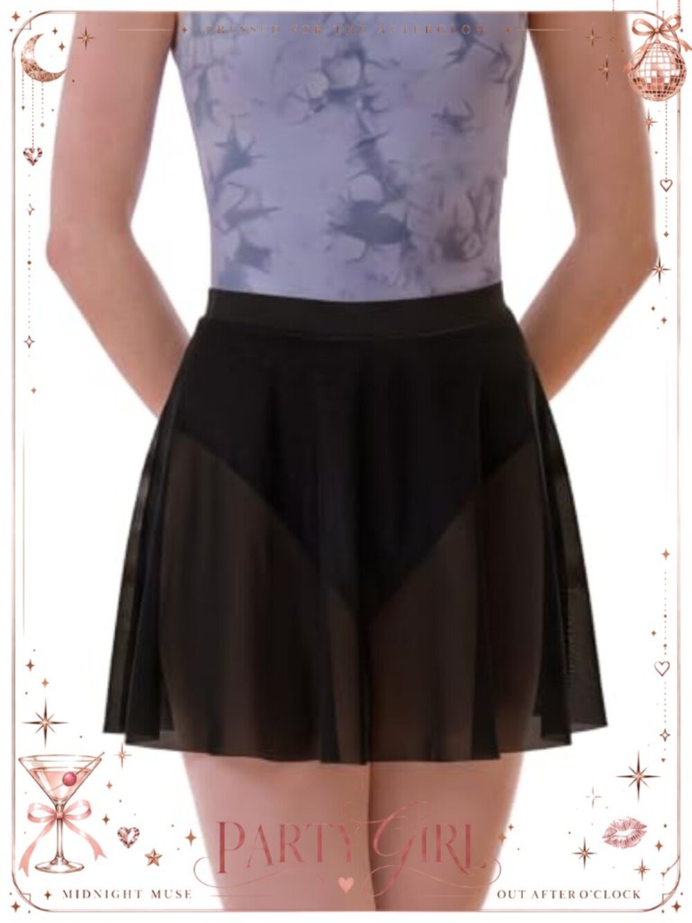 Soft Mesh Ballet Dance Skirt Pull On Elastic Waist Ballerina